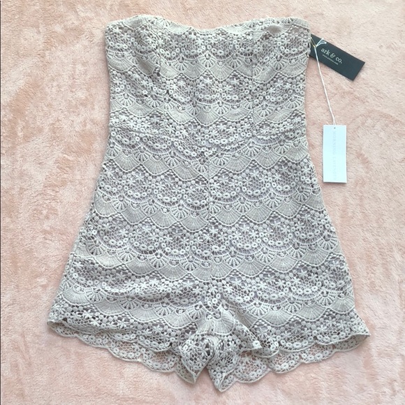 NWT Beige Romper - Picture 3 of 5